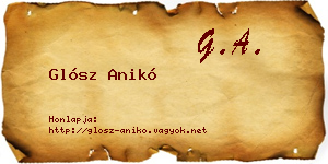 Glósz Anikó névjegykártya